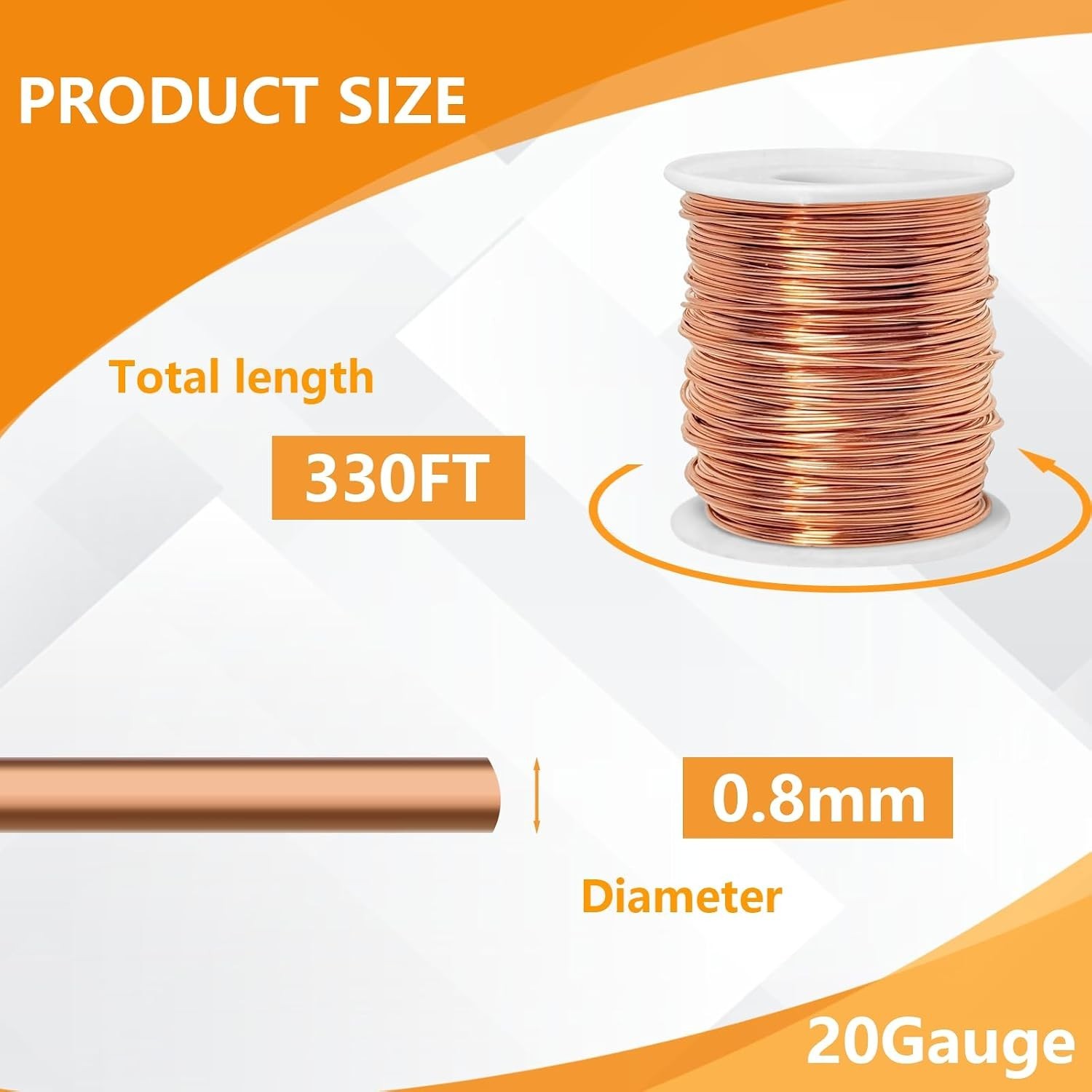 99.9% Solid Copper Wire 20 Gauge 330FT For DIY Plants | Soft Copper Wire Craft