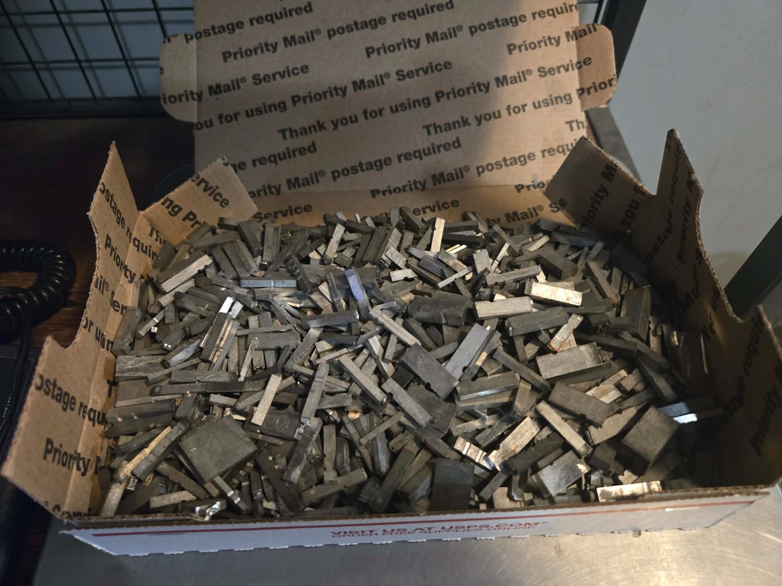 8lb lot – Scrap Letterpress Lead