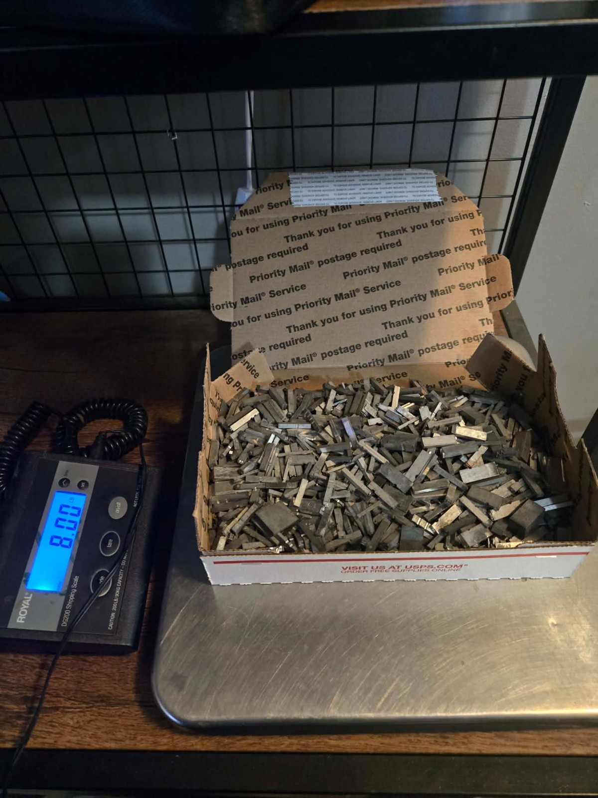 8lb lot – Scrap Letterpress Lead