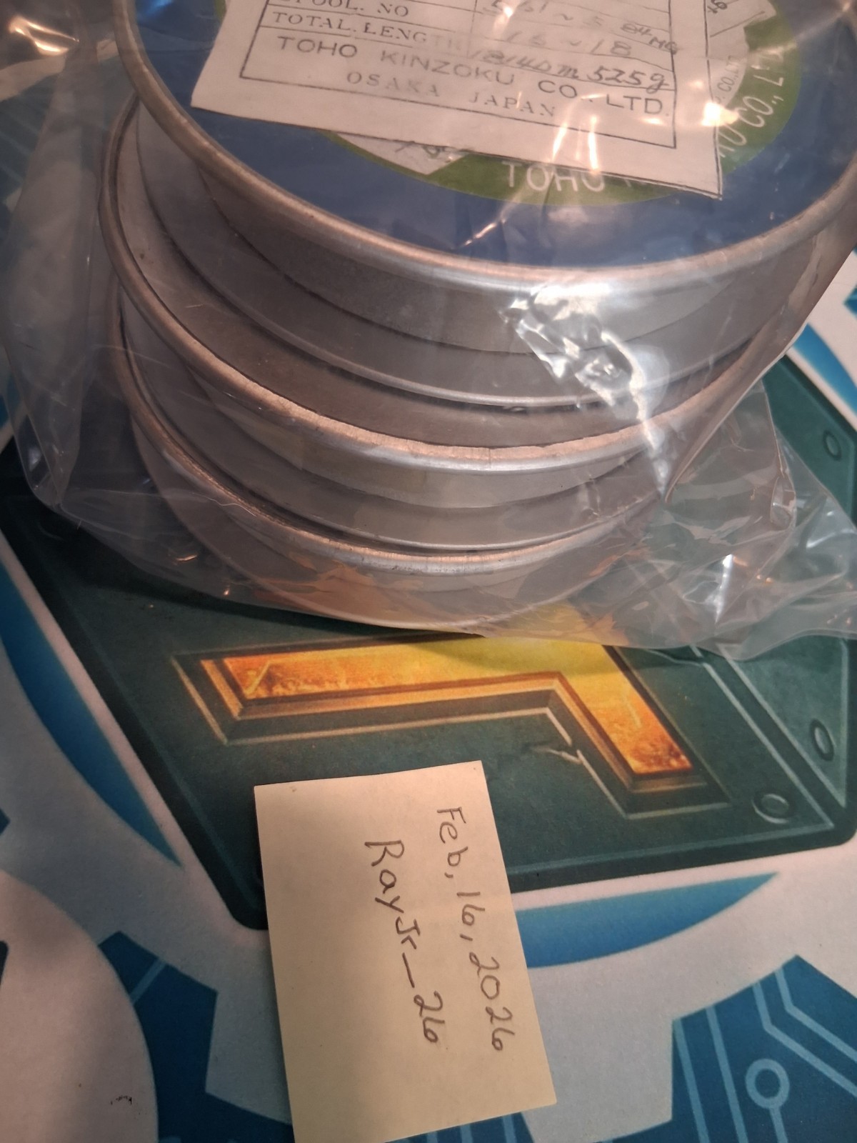 Tungsten Wire 0.043mm 18,140m 3 Spools SEALED NOS Toho Kinzoku Japan VWW1E