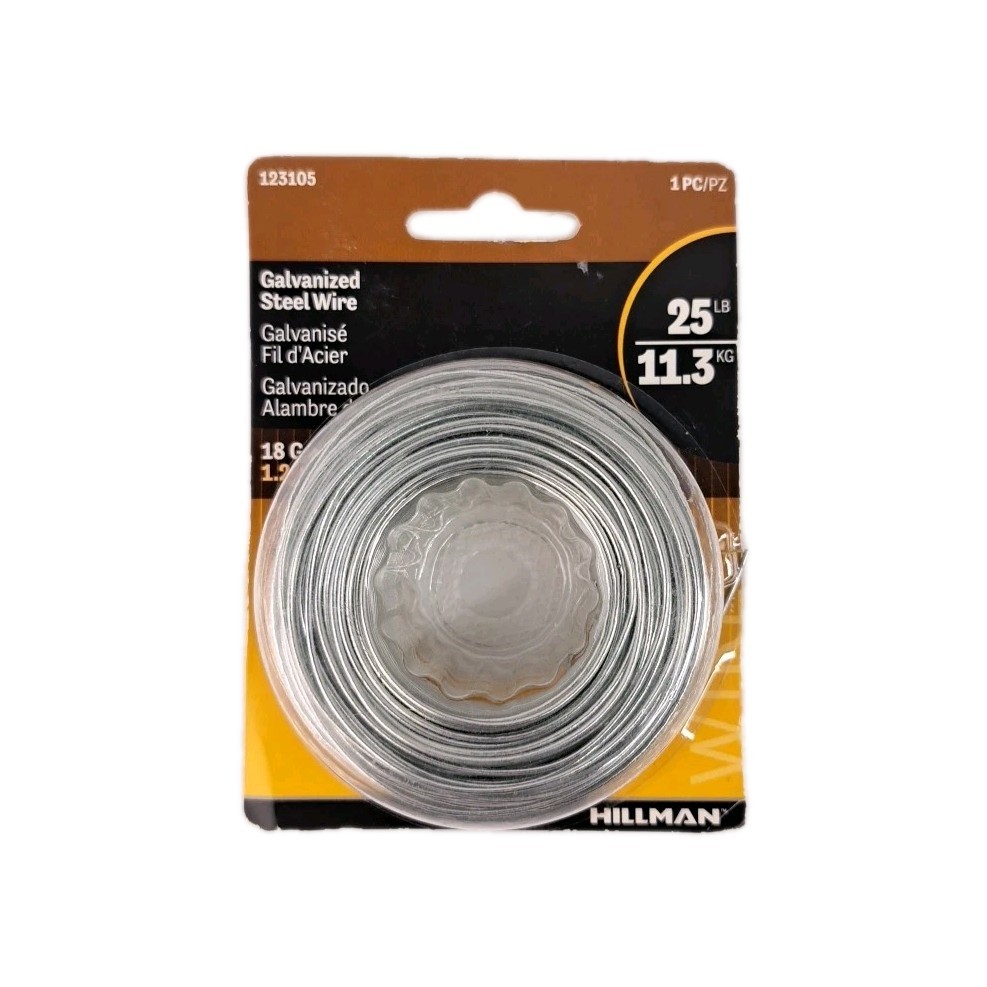 Hillman Galvanized Steel Wire Alligator Clip Test Lead Ground Cable Electrical