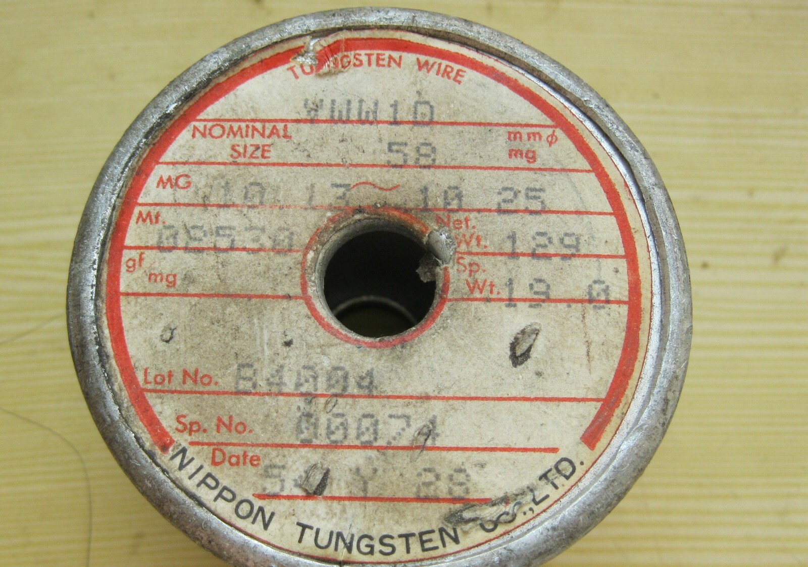 Tungsten / wolfram wire 0.058 mm 10m 99.95% Pure.