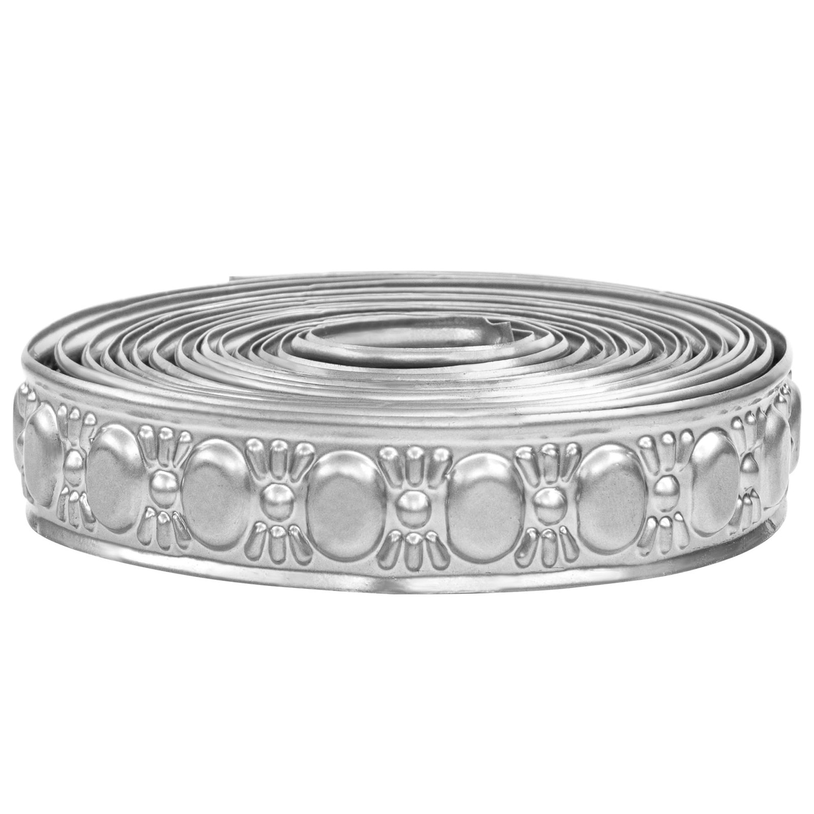 CraftyCrocodile Metal Ribbon for Decor Craft – Decorative Silver Trim for Crafti