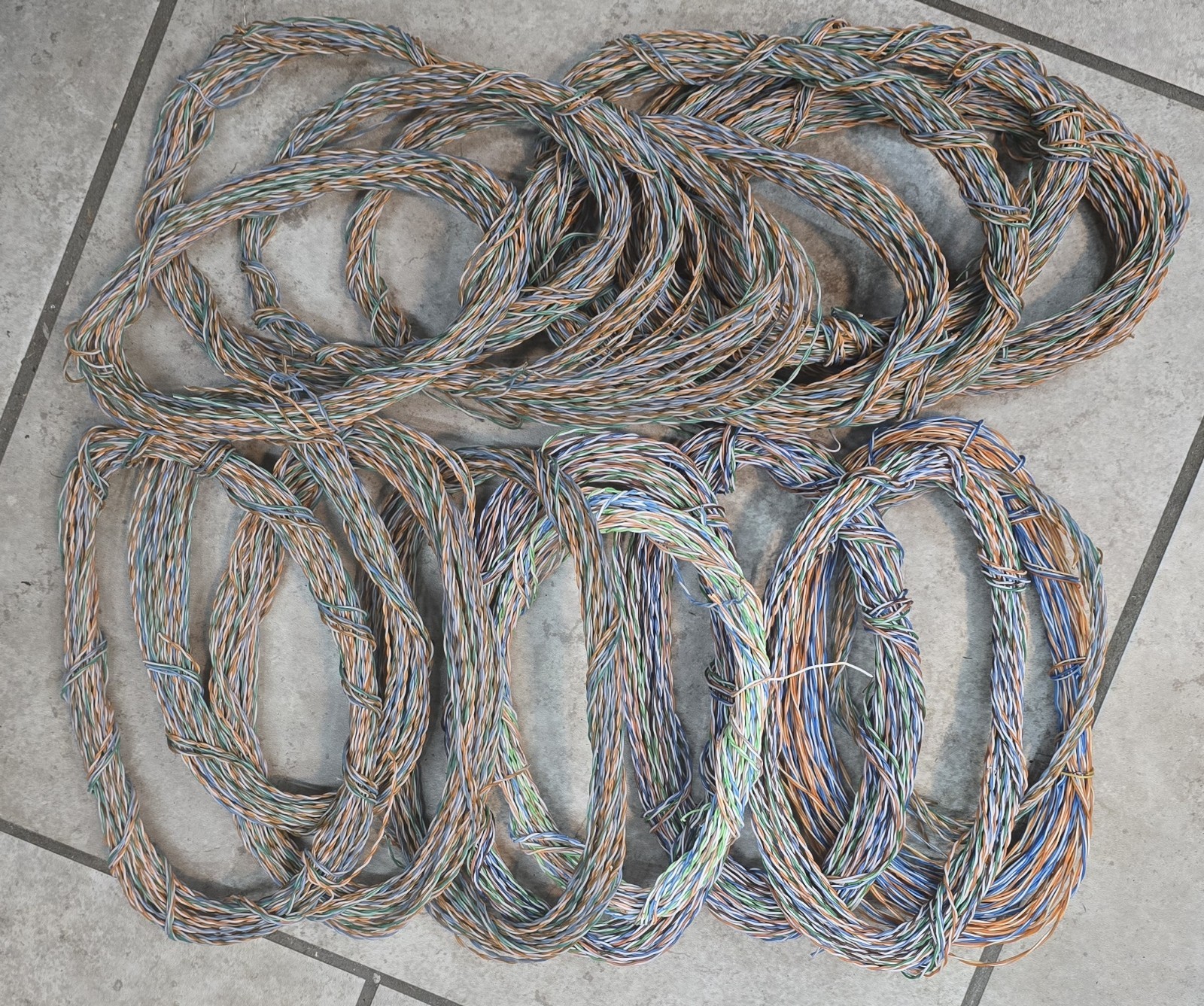 3 Lbs Scrap Copper Wire Colorful Twisted Pair Insulated Metal Craft Material