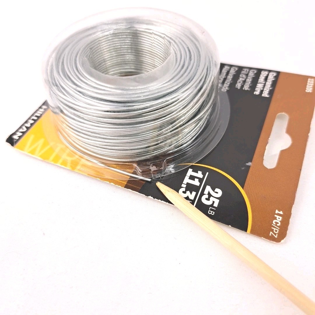 Hillman Galvanized Steel Wire Alligator Clip Test Lead Ground Cable Electrical