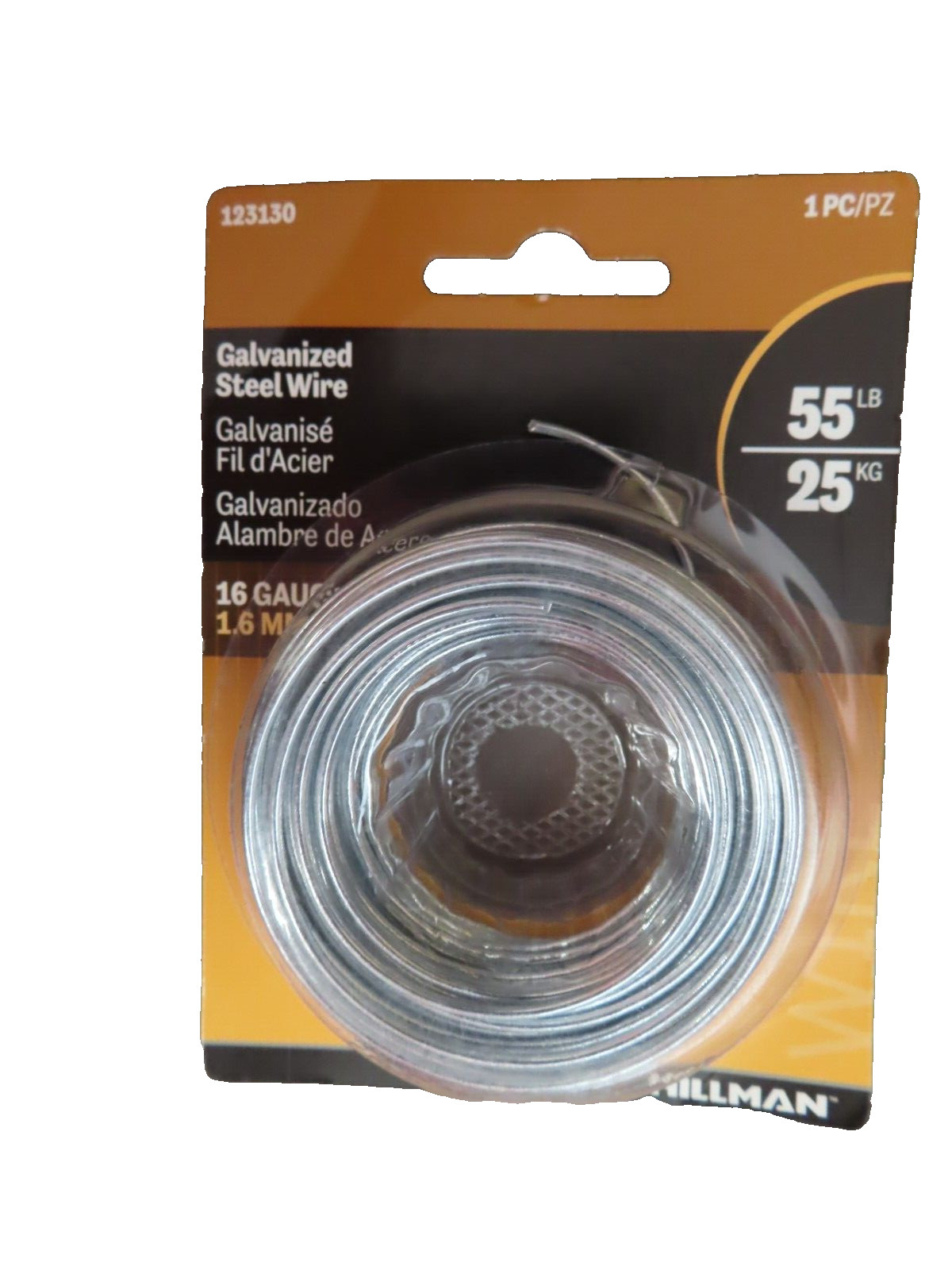 Hillman Galvanized Steel Wire 16 Gauge 25 ft. spool. #123130 NEW
