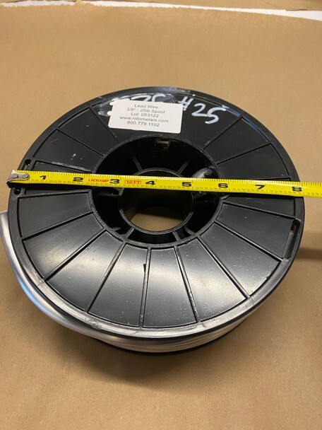 25 Pound Lead Wire Spool – 1/4 inch Diameter (6.35 mm)
