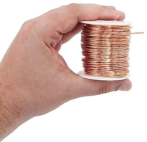 3 Pack 1 Pound 16 Gauge Bare Copper Wire, 126 Feet per Spool, Soft and Non-In…