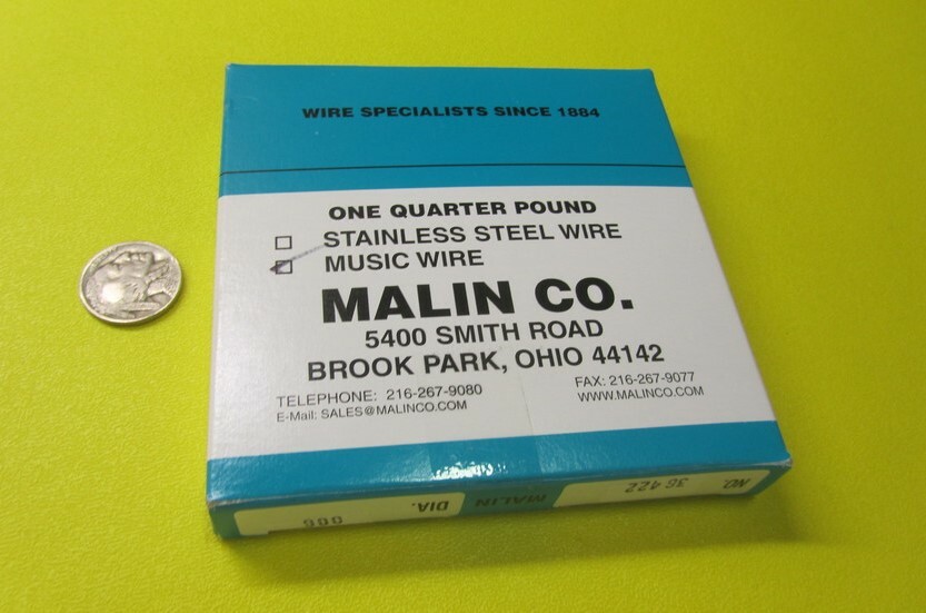 C1080 Carbon Steel Music Wire, Phosphate Coated, .006″ Dia. x 1/4 lb Coil