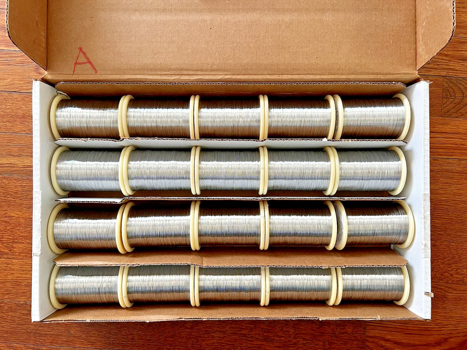 Fort Wayne Stainless 302/304 Wire 0.01050 in 2000 ft Spool, Lot of 20