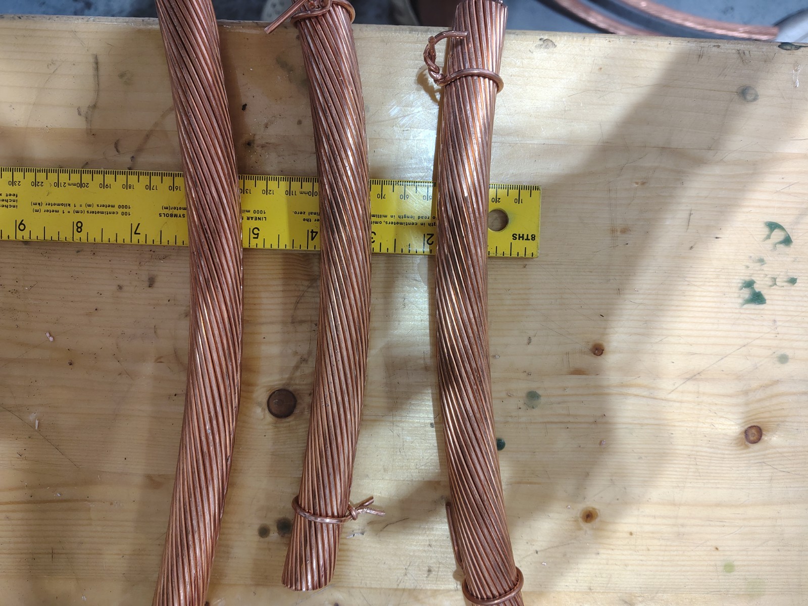 20 lbs Bare Bright Clean Copper Scrap Metal. Perfect For A Kiln. 3/4″ Wire